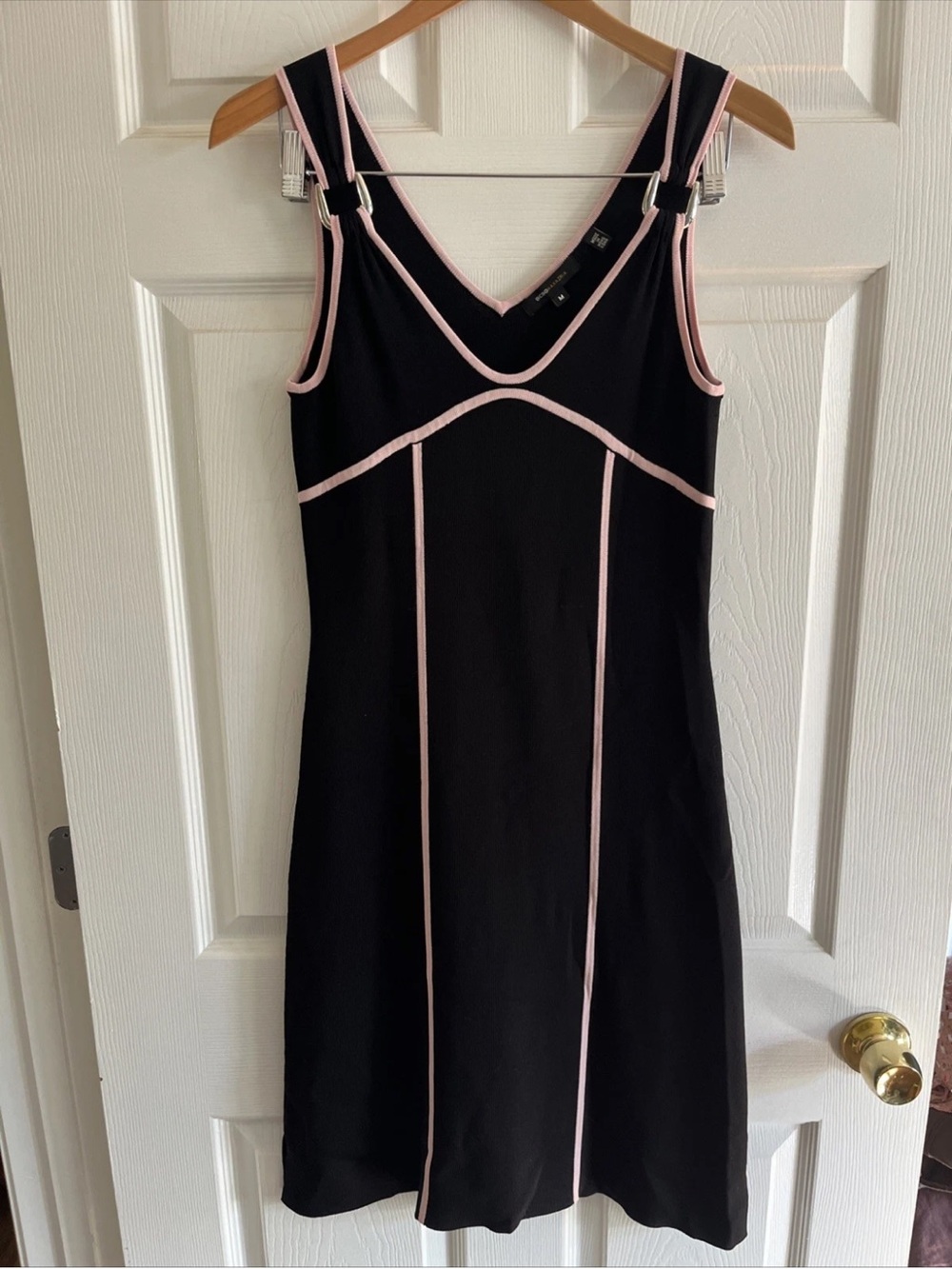 Y2K BCBG Maxazria Bodycon Dress Fitted Stretch Heavy Knit Size Medium